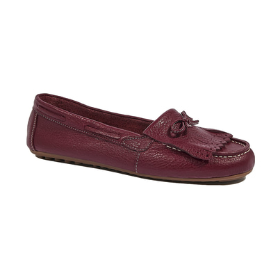 Bordo Emma Kadın Deri Loafer