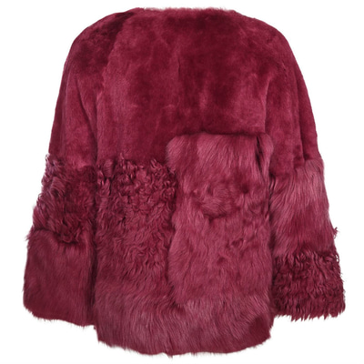 Bordo Enriqua Kadın Kürk Mont