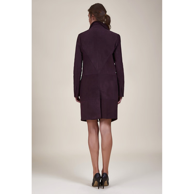 Bordo Joanna Kadın Kürk Kaban