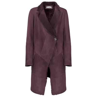 Bordo Joanna Kadın Kürk Kaban