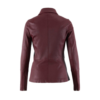 Bordo Kadın Deri Ceket