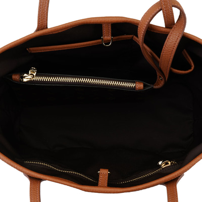 Boris Kahve Kadın Monogram Omuz Çantası