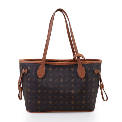 Boris Kahve Kadın Monogram Omuz Çantası