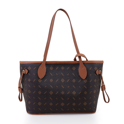 Boris Kahve Kadın Monogram Omuz Çantası