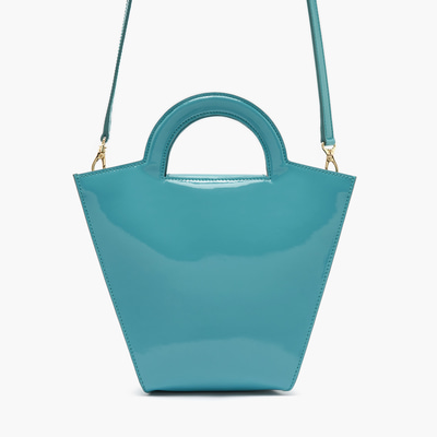 Botti Turkuaz Kadın Rugan Deri El Çantası