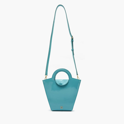 Botti Turkuaz Kadın Rugan Deri El Çantası