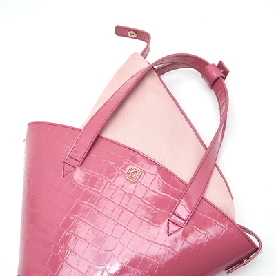 Brenda Fuşya Kadın Deri Alışveriş Çantası 