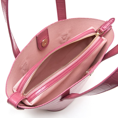 Brenda Fuşya Kadın Deri Alışveriş Çantası 