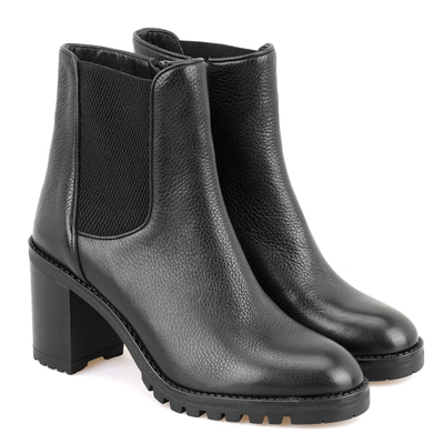 Brenda Siyah Kadın Topuklu Deri Bot