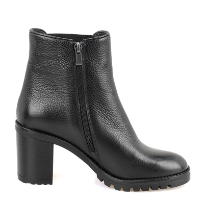 Brenda Siyah Kadın Topuklu Deri Bot