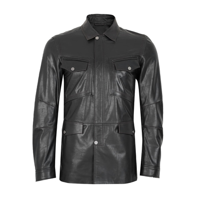 Briton Koyu Kahve Erkek Deri Mont