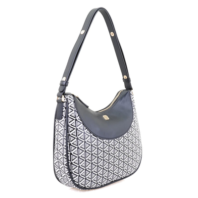 Brote Siyah Kadın Monogram Omuz Çantası