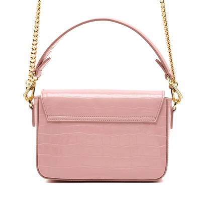 Bscene Pudra Kadın Kroko Baskılı Deri Omuz Çantası
