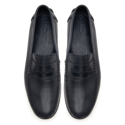 Buck Lacivert Erkek Deri Loafer