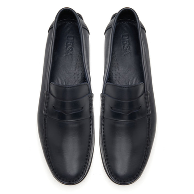 Buck Lacivert Erkek Deri Loafer