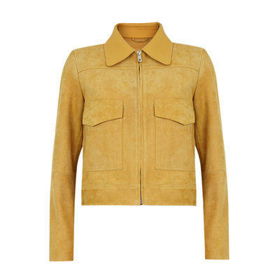 Cailyn Sarı Kadın Süet Deri Ceket