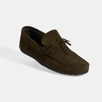 Calandra Haki Erkek Bağcık Detaylı Slip-On Süet Loafer
