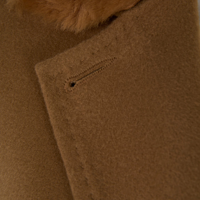 Capella Kahve Kadın Kürk Yakalı Pardösü