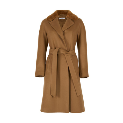 Capella Kahve Kadın Kürk Yakalı Pardösü