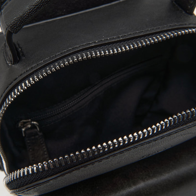 Carl Siyah Erkek Deri Çapraz Sırt Çantası