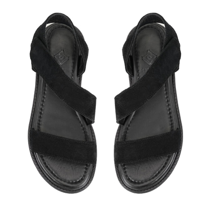 Carlene Siyah Kadın Süet Deri Sandalet