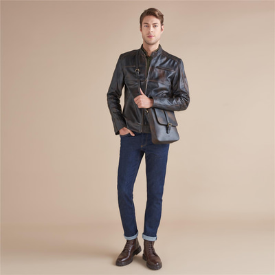 Carlino Erkek Vintage Deri Ceket