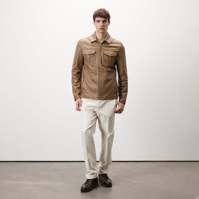 Carlino Kahve Erkek Deri Mont