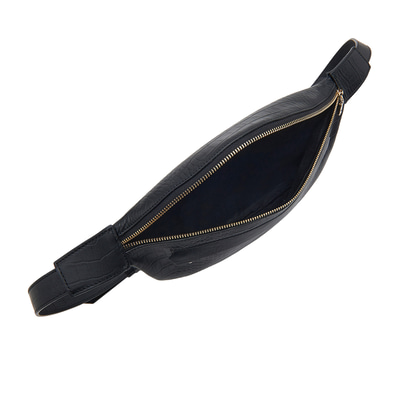 Carol Siyah Kadın Kroko Baskılı Deri Bel Çantası