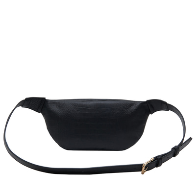 Carol Siyah Kadın Kroko Baskılı Deri Bel Çantası