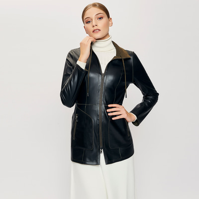 Chaima Kadın Çift Taraflı Deri Ceket