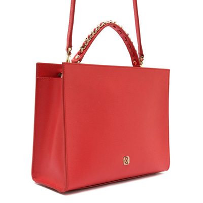 Chaıny Kırmızı Kadın Deri El Çantası 