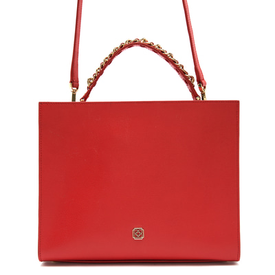 Chaıny Kırmızı Kadın Deri El Çantası 