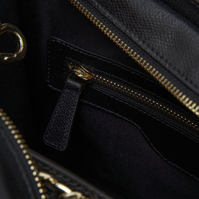 Chaıny Siyah Kadın Deri El Çantası 