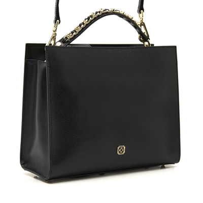 Chaıny Siyah Kadın Deri El Çantası 