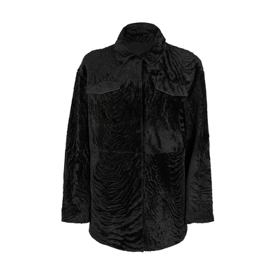 Chayan Siyah Kadın Çift Taraflı Gömlek