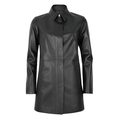 Cherlin Siyah Kadın Deri Mont