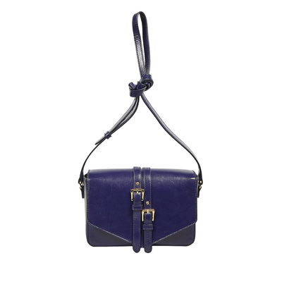 Çift Kemerli Kadın Deri Omuz Askılı Çanta