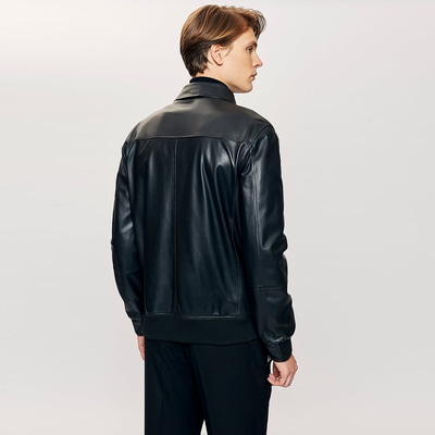 Cirino Erkek Gömlek Yakalı Deri Ceket