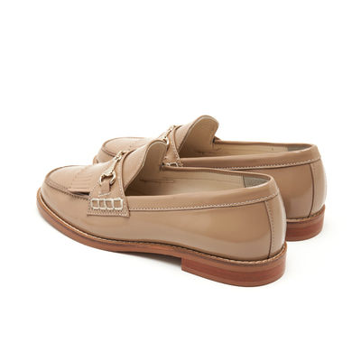 Clara Bej Kadın Rugan Deri Loafer