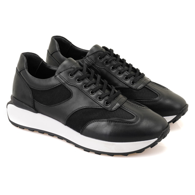 Clara Siyah Erkek Deri Spor Ayakkabı