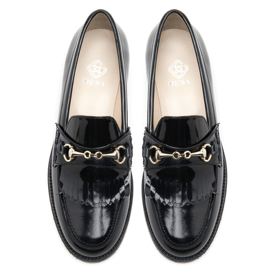 Clara Siyah Kadın Rugan Deri Loafer