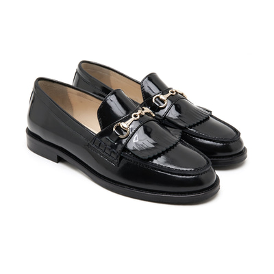 Clara Siyah Kadın Rugan Deri Loafer