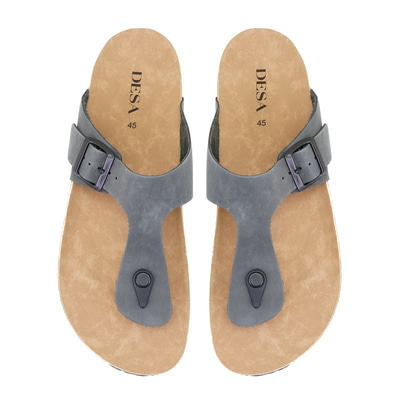 Cole Gri Erkek Nubuk Terlik