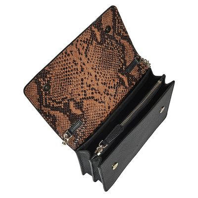 Conda Kadın Yılan Baskılı Deri Omuz Askılı Çanta