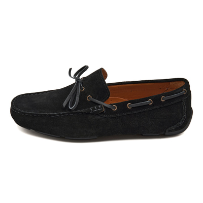 Connor Siyah Erkek Süet Loafer