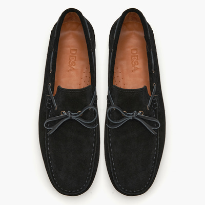 Connor Siyah Erkek Süet Loafer