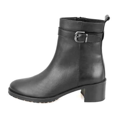 Cosa Siyah Kadın Fermuarlı Deri Bot