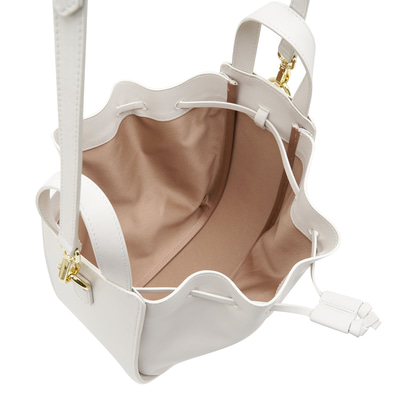 Cosmos Beyaz Kadın Deri El Çantası
