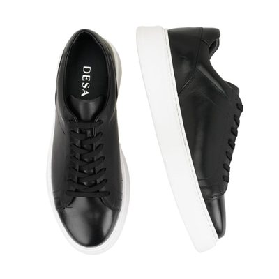 Crow Siyah Erkek Deri Spor Ayakkabı