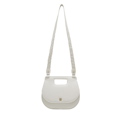 Damian Beyaz Kadın Deri El Çantası